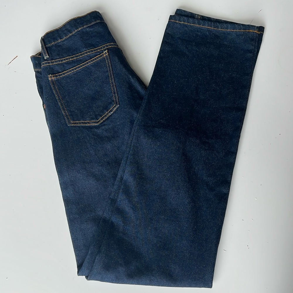 Zara Women’s Indigo Dark Wash Straight Leg mid rise Jeans, Sz 2